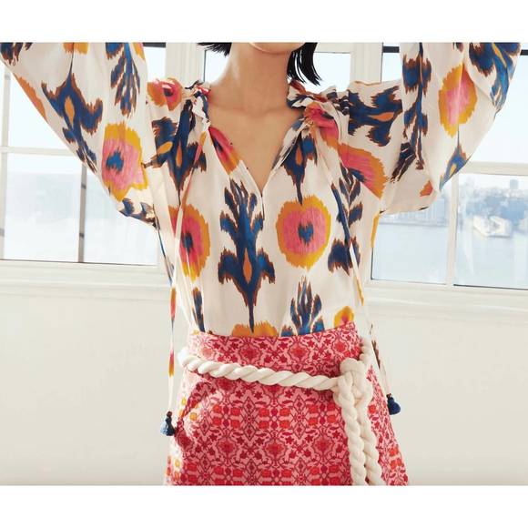 NEW FIGUE lianna top in hanging flower parchment - Picture 2 of 4